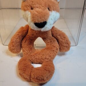 Jellycat Cuddly Fox Ring Toy - Orange and White